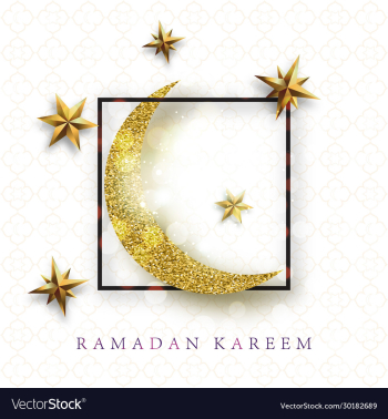 holiday shiny ramadan kareem label lettering