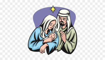 Holy Family - Mary Joseph And Baby Jesus Clipart