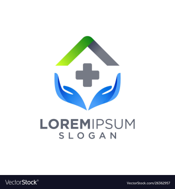 Home care logo design vector image Home care logo design vector image