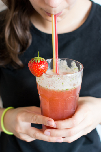 Homemade strawberry and basil lemonade Homemade strawberry and basil lemonade