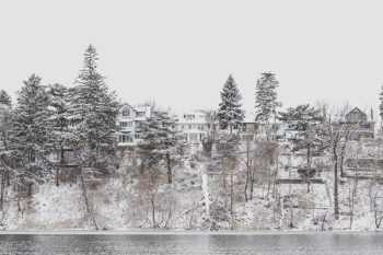Homes On Snowy Waterside Homes On Snowy Waterside
