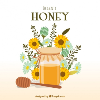 Honey background with flowers Honey background with flowers