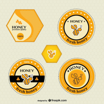 Honey badges set