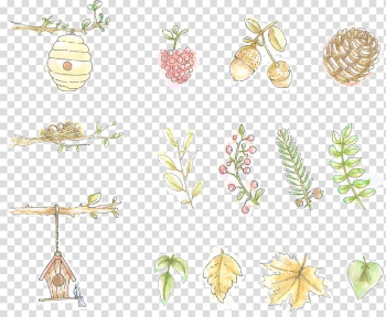 Honey bee Euclidean Honeycomb, leaves nuts bees nest nest transparent background PNG clipart