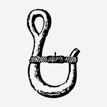 Hook hand drawn illustration. Free | Free Photo - rawpixel Hook hand drawn illustration. Free | Free Photo - rawpixel