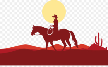 Horse American frontier Equestrianism Cowboy - Cowboy road vector 