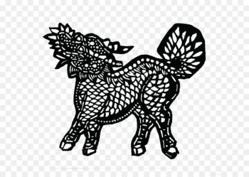 Horse Black and white Papercutting Clip art - Black and white unicorn 