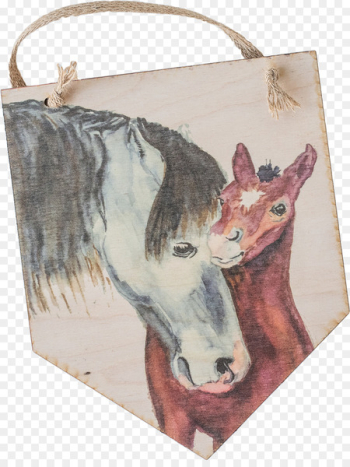 Horse Colt Fauna Watercolor painting Pennant - watercolor animal 
