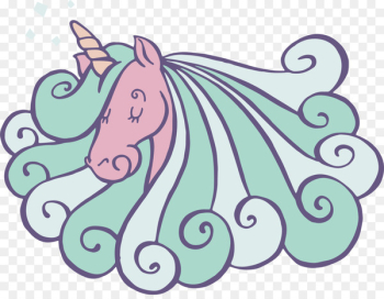 Horse Hair Unicorn Clip art - Curly hair unicorn Horse Hair Unicorn Clip art - Curly hair unicorn
