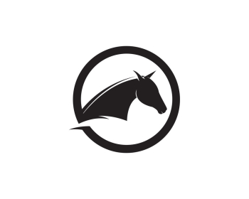 Horse head black  Logo Template Vector