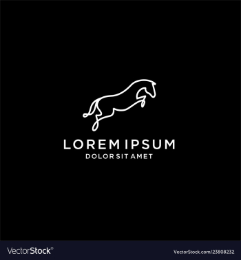 horse line art outline logo icon horse line art outline logo icon