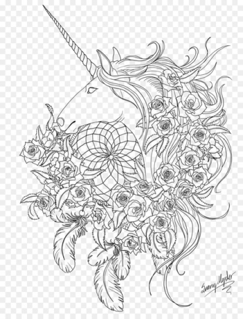 Horse Line art Visual arts Sketch - unicorn dream catcher Horse Line art Visual arts Sketch - unicorn dream catcher