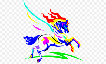 Horse Pegasus Euclidean vector - Horse painting creative design image 