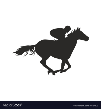 Horse silhouette contour vector image Horse silhouette contour vector image