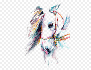 Horse Watercolor painting Art White - horse Horse Watercolor painting Art White - horse