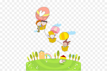 Hot air balloon Clip art - Kids hot air balloon 