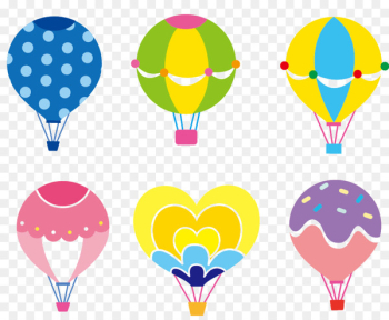 Hot air balloon - Colored cartoon hot air balloon element Hot air balloon - Colored cartoon hot air balloon element