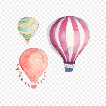 Hot air balloon Watercolor painting Drawing - Drawing Hot Air Balloon 