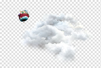 Hot air balloon White Designer, White clouds hot air balloon transparent background PNG clipart