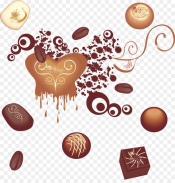 Hot chocolate Chocolate bar Chocolate cake Donuts - Variety of chocolate vector 