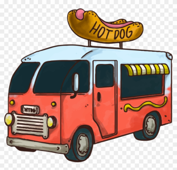 Hot Dog Fast Food Hamburger Car Food Truck - Food Truck Vector Png Hot Dog Fast Food Hamburger Car Food Truck - Food Truck Vector Png