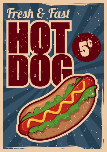 Hot dog poster