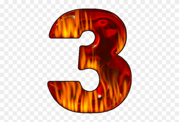Hot Numeral - Presentation Alphabets Hot Letter 3