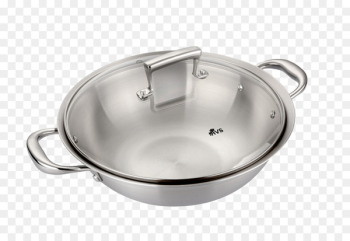 Hot pot Stock pot Crock Stainless steel Wok - Two ears frying pan 