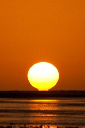 Hot Sunset Over Water Hot Sunset Over Water