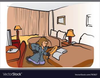 Hotel room vector image