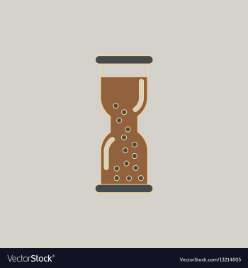 Hourglass with water watch vector image Hourglass with water watch vector image