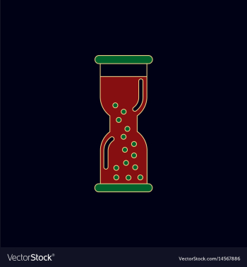 Hourglass with water watch vector image Hourglass with water watch vector image