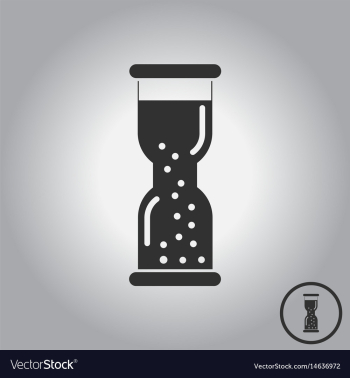 Hourglass with water watch vector image Hourglass with water watch vector image