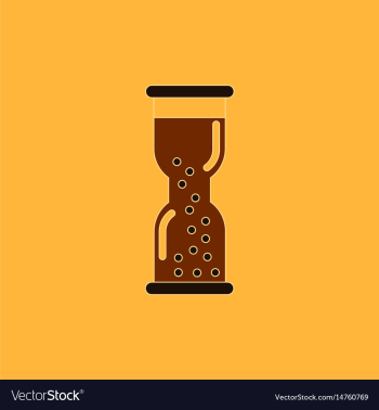 Hourglass with water watch vector image Hourglass with water watch vector image