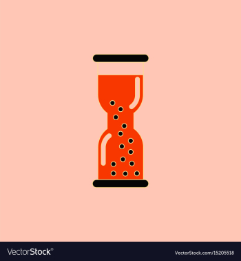Hourglass with water watch vector image Hourglass with water watch vector image