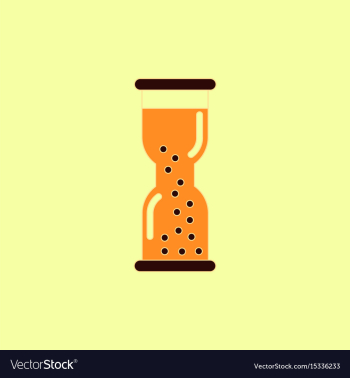 Hourglass with water watch vector image Hourglass with water watch vector image