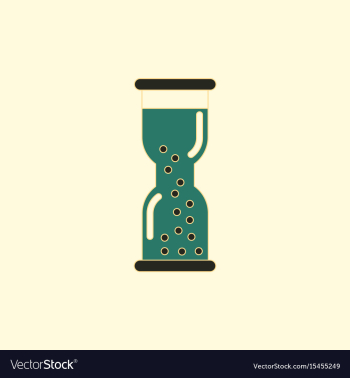 Hourglass with water watch vector image Hourglass with water watch vector image