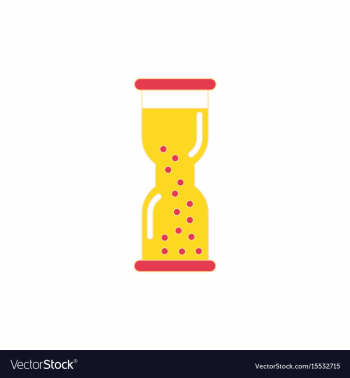 Hourglass with water watch vector image Hourglass with water watch vector image