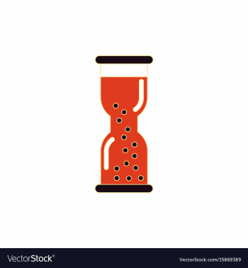 Hourglass with water watch vector image Hourglass with water watch vector image