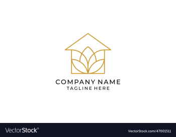 house flower logo abstract beauty spa salon