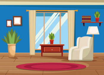 House interior with furniture scenery Free Vector House interior with furniture scenery Free Vector