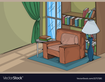House living room scene vector image