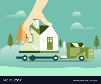 house moving concept house moving concept