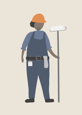 House painter clipart, worker, occupation, | Free PSD Illustration - rawpixel House painter clipart, worker, occupation, | Free PSD Illustration - rawpixel