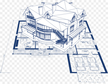 House plan Interior Design Services Sketch - Single - family villa three - dimensional building 