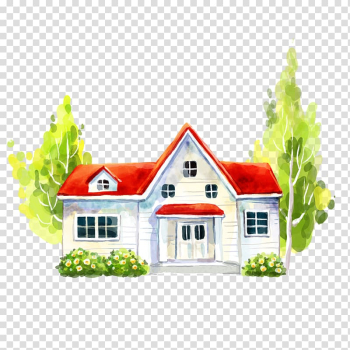 House Villa Illustration, White house transparent background PNG clipart House Villa Illustration, White house transparent background PNG clipart