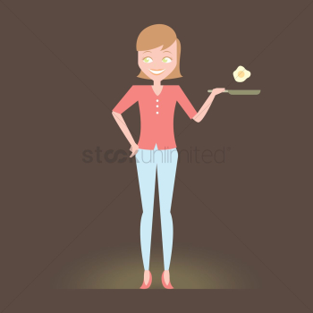Housewife cooking breakfast Housewife cooking breakfast