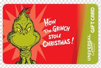 How the Grinch Stole Christmas! Gift card Christmas card, christmas transparent background PNG clipart