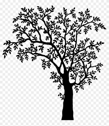 How To Draw A Tree Free Printable Tree Stencils, 16 - Vintage Tree Silhouette
