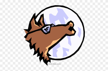 Howling Wolf Royalty Free Vector Clip Art Illustration - Howling Wolf Royalty Free Vector Clip Art Illustration